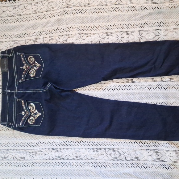 Soundgirl boot cut dark rinse bling jeans - Picture 1 of 6